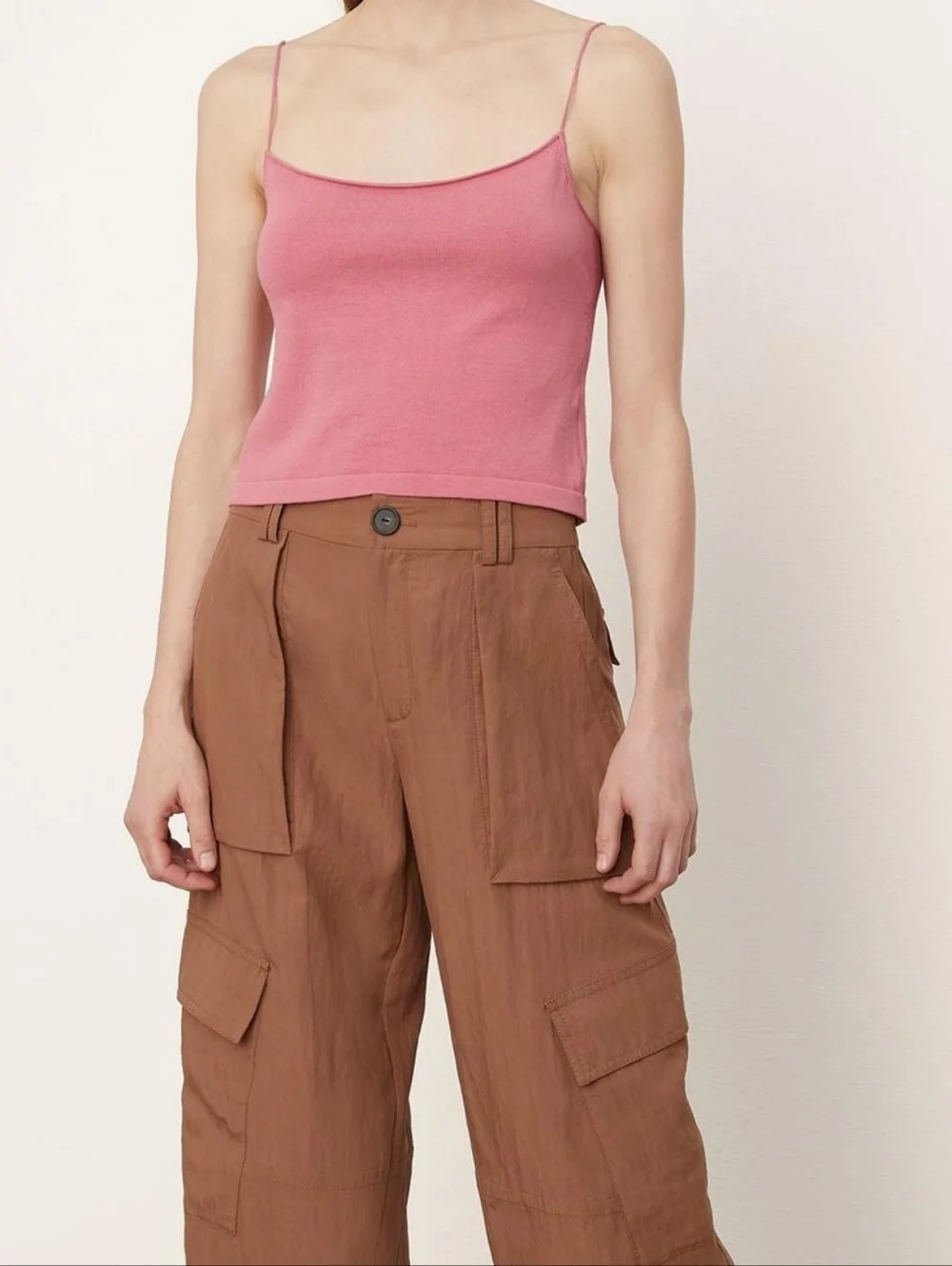 New Vince Spagettie Strap Camisole Top 100% Cotton - Rosetta Size Medium - Picture 1 of 7